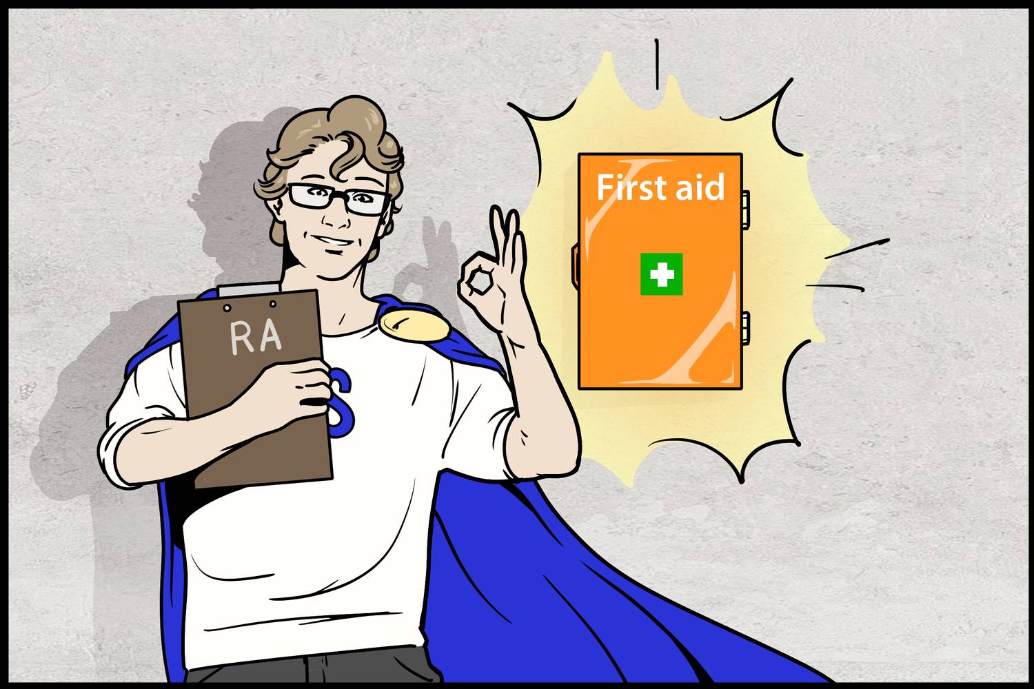 Die Gefährdungsbeurteilung liegt auf einem Schreibtisch